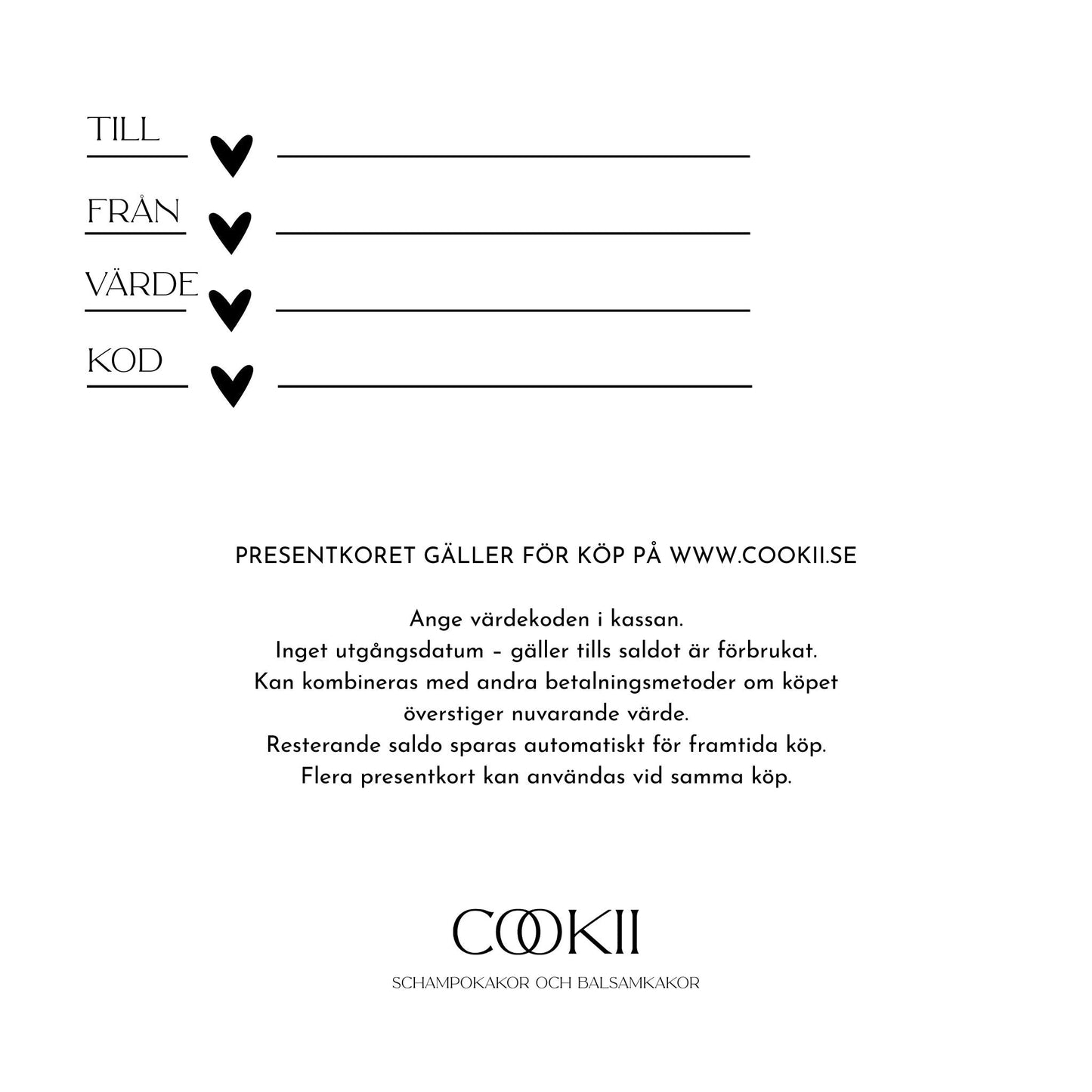 Cookii presentkort cookii